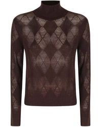Ballantyne - Argyle Knit Sweater - Lyst