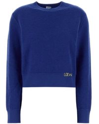 Loewe - Logo-Embroidered Wool Sweater - Lyst