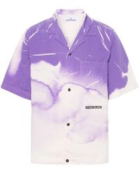 Stone Island - Camisa con estampado abstracto - Lyst