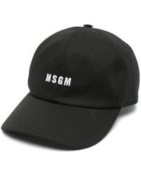 MSGM - Logo-Embroidered Baseball Cap - Lyst