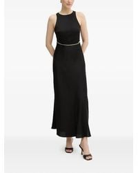 ARMANI EXCHANGE - Robe Longue Fendue À Détail De Chaîne - Lyst
