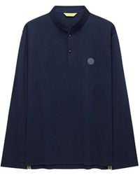 Shanghai Tang - Mandarin-Collar Long-Sleeve T-Shirt - Lyst