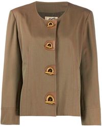 Hermès Veste sans col à finitions dorées pre-owned - Multicolore