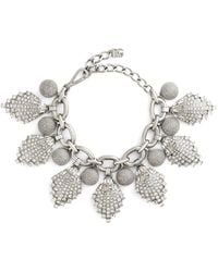Dolce & Gabbana - Große Halskette Mit Kette Und Strassbesatz Und Dg-Logo - Lyst