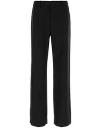 Gucci - Wollen Zijden Twill Broek - Lyst