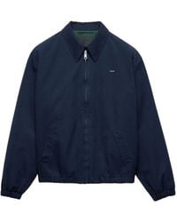 Prada - Embroidered-Logo Zip-Up Jacket - Lyst