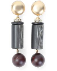 Giorgio Armani - Crystal-Embellished Drop Earrings - Lyst