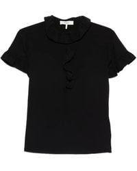 Chloé - Short-Sleeve Top With Mother-Of-Pearl Buttons - Lyst