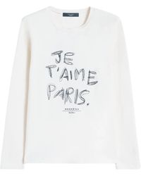 Weekend by Maxmara - T-Shirt Met Print En Lange Mouwen - Lyst