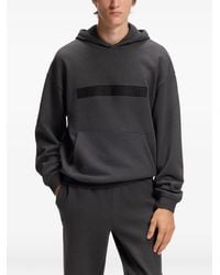 HUGO - Relaxed-Fit Cotton Terry Hoodie With Wide-Set Logo - Lyst