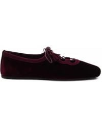 Church's - Rhea Velvet Ghillie Ballet Flats - Lyst