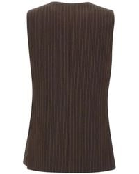 Marella - Ranghi Pinstripe Knitted Gilet - Lyst