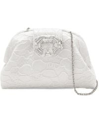 AMINA MUADDI - Camelia Lace Clutch Ivory Lace And Ivory Satin Hardware - Lyst
