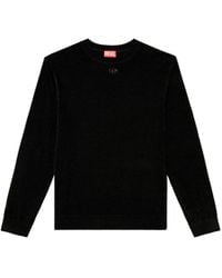 DIESEL - K-Cevro Round-Neck Oval D Logo Plaque Sweater - Lyst