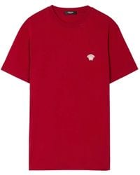 Versace - T-Shirt À Motif Medusa Brodé - Lyst