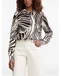 Guess - Bastienne Zebra-Print Long-Sleeve Shirt - Lyst