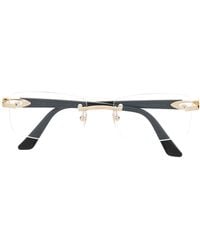 Cartier - Rimless Rectangle-Frame Glasses - Lyst