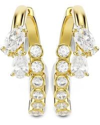 Swarovski - Mesmera Crystal-Embellished Hoop Earrings - Lyst