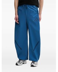 adidas - Logo-Print Wide-Leg Trousers - Lyst
