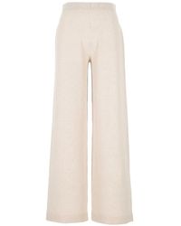 D.exterior - Fine-Knit Wide-Leg Trousers - Lyst