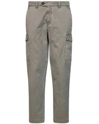 Brunello Cucinelli - Garment-Dyed Cotton Cargo Pants - Lyst