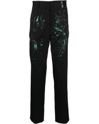 Moschino - Paint Splatter Twill Tailored Trousers - Lyst