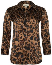 L'Agence - Dani Bluse mit Leoparden-Print - Lyst