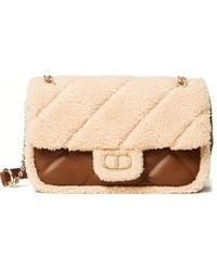 Twinset - Quilted Shearling Shoulder Bag - Lyst