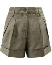 Aspesi - Pleated Shorts - Lyst