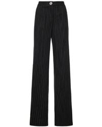 Genny - Pinstripe-Pattern Trousers - Lyst