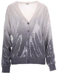 Liu Jo - Cardigan Dégradé Brodé De Sequins - Lyst