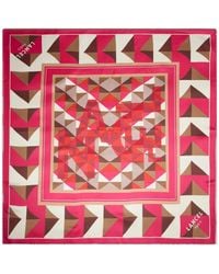 Lancel - Labyrinth Silk Scarf - Lyst