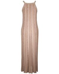 D.exterior - Robe Rayée À Sequins Brodés - Lyst