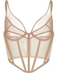 Zhilyova - Asteria Mesh Panel Corset - Lyst