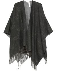 Liu Jo - Fringed Patterned Poncho - Lyst