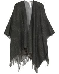 Liu Jo - Poncho con motivo y flecos - Lyst