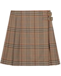 Burberry - Check Wool Kilt - Lyst