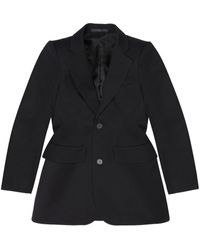 Balenciaga - Blazer en laine à simple boutonnage - Lyst