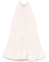 Lanvin - Gerüschtes Minikleid Mit Rüschenkragen - Lyst