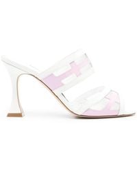 Manolo Blahnik - 90Mm Avespamu Peep-Toe Sandals - Lyst