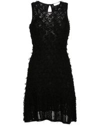 Chloé - Ausgestelltes Kleid mit ausgefransten Details - Lyst