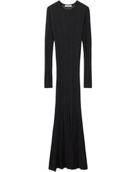 Maison Kitsuné - Sparkly Ribbed-Knit Long-Sleeve Maxi Dress - Lyst