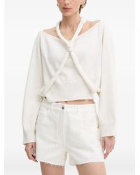 Haveone - Cold-Shoulder-Pullover Mit Neckholder - Lyst