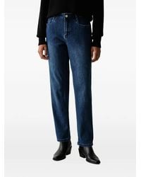 Joseph Ribkoff - Logo-Plaque Straight-Leg Jeans - Lyst