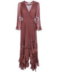 Twinset - Robe Plissée À Volants - Lyst