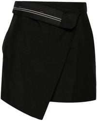 Fendi - Folded-Waist Wrap Shorts - Lyst