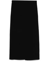 P.A.R.O.S.H. - Ribbed Midi Skirt - Lyst
