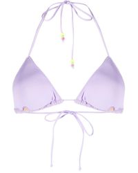 Mc2 Saint Barth - Top bikini Leah con perline - Lyst