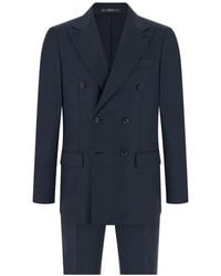 BOGGI - Double-Breasted Pattern Wool Suit - Lyst