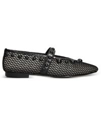 Bibi Lou - Carinna Stud-Embellished Mesh Ballet Flats - Lyst
